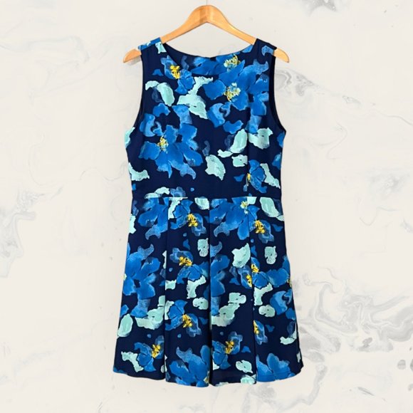 Charming Charlie Dresses & Skirts - Charming Charlie Women's Dress Floral Sleeveless Pleat Shirt Size L Knee Length